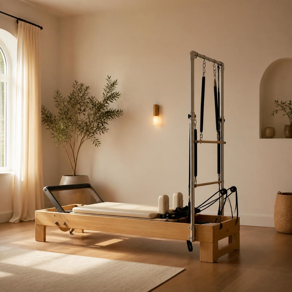 Estúdio de Pilates do Instituto Shiwa com aparelho reformer